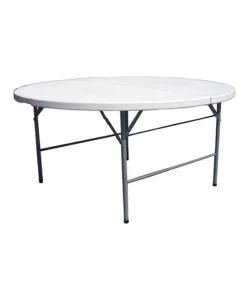 Tavolo da esterno rotondo pieghevole solaria "catering" con maniglia in polietilene 150x150x74 cm Saldi