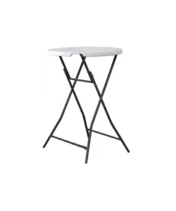 Tavolo da esternorotondo alto solaria "catering" in polietilene bianco 80x80x110 cm Offerta Lampo