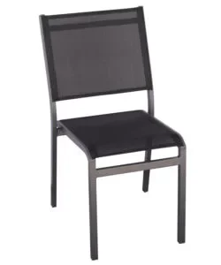 Bestseller Sedia da esterno solaria "pola" impilabile in alluminio antracite 46x59x86 cm