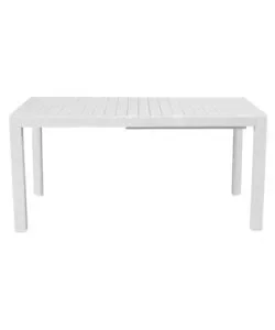 Ultimissimo Modello Tavolo da esterno allungabile solaria "giacinto" in alluminio bianco 100/150x150x77 cm