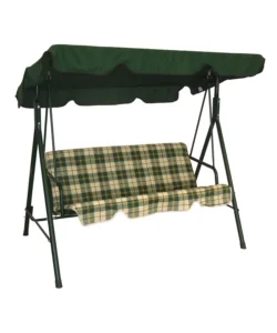 Dondolo da giardino a tre posti "iris" fantasia scozzese 208x126x173 cm Reso Gratuito