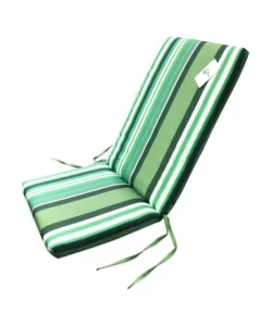 Cuscino per sedia da esterno con schienale e fantasia a righe verde 35+55x40 cm Miglior Prezzo