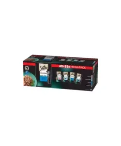 Bestseller Cibo umido per gatti sheba "delicatezze mare gelatina" adulti con salmone, pesce bianco, tonno e merluzzo 40x85 gr