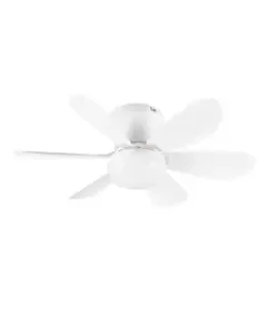 Offerta Lampo Plafoniera led con ventilatore "lund" bianco 6 pale 53 cm
