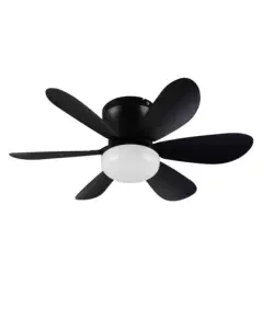 Promozione Esclusiva Plafoniera led con ventilatore "lund" nero 6 pale 52 cm