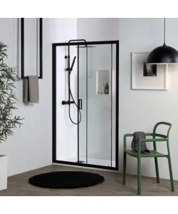 Soddisfatti O Rimborsati Porta doccia per nicchia "luna" nero opaco 150x190 cm