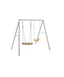 Economico Altalena intex con seggiolino e dondolo nido in acciaio grigio 254x235x200 cm - cod. 44126