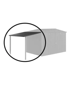 Spedizione Gratuita Tettoia laterale per casetta da giardino biohort "europa mis. 4/5" grigio scuro metallizzato - 42024