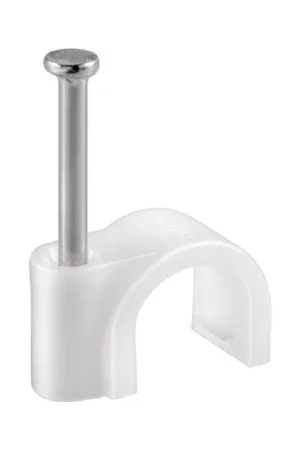 Offerta Speciale Graffetta con chiodo7 mm plastica bianca