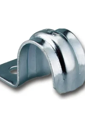 Bestseller Gaffetta per tubi singola 22 mm zincato con un foro di fissaggio