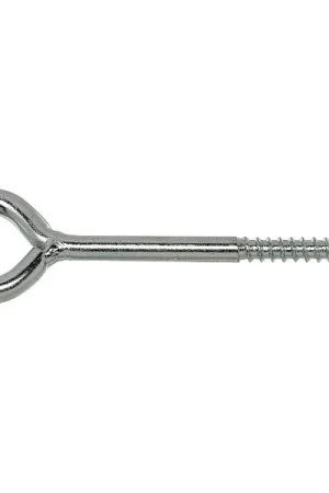 Ultimissimo Modello Occhiello per gancio antivento c.filetto per legno N. 18 / 7.8x40 zincato bianco