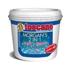 Spedito Oggi IDROPITTURA SUPER LAVABILE MORGAN'S 2 IN 1 PAINT & PRIMER 2,5 ltEAN: 8033972951850