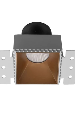 Ultime Pezzi Faretto Da Incasso Quadrato XPOLI Arelux Bianco/Oro Per GU10 o GU5.3