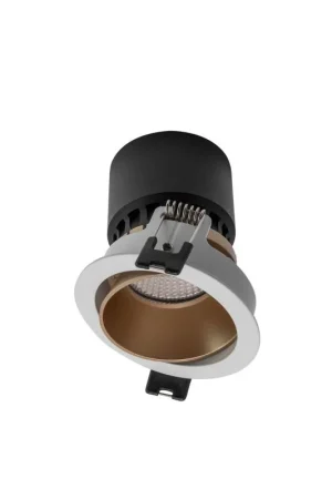 Spedito Oggi Faretto Da Incasso Rotondo Orientabile XPOLI Arelux Bianco/Oro Per GU10 o GU5.3