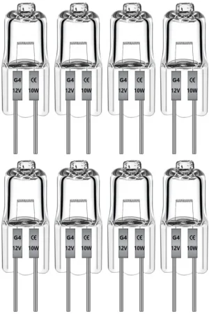 12 Pezzi Lampadina Alogena G4 10W 12V Luce Calda 2700K Professionale