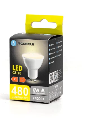 Economico Faretto Led GU10 6W SMD Apertura 120-160 Gradi Naturale 4000K