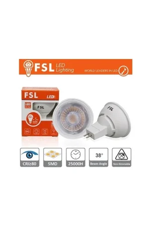 A Buon Prezzo Lampadina Led FSL MR16 GU5.3 6W Luce Naturale 4000K 510LM 38&ordm; CRI80 12V