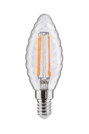 Ultimissimo Modello Lampadina Led Filamento E14 C35 Tortiglione 4,5W Luce 2700K Bot Lighting Kai