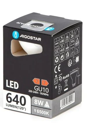 Faretto Led GU10 8W SMD Apertura 120-160 Gradi Luce Fredda 6500K Quantità Limitata