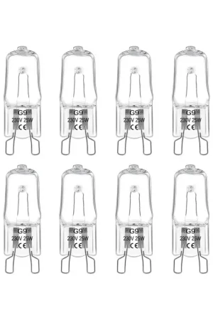 Affare 12 Pezzi Lampadina Alogena G9 25W 230V Luce Calda 2700K