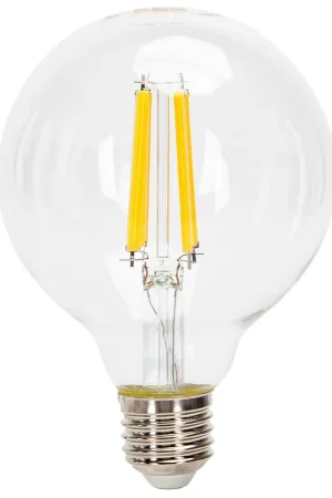 Consegna Rapida Lampadina Led a Filamento E27 G95 a Globo 12W Bianco Caldo 2700K