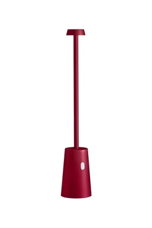 Spedizione Gratuita Lampada da Tavolo LED Ricaricabile TAG Rosso Lampone 3W 3000K IP54