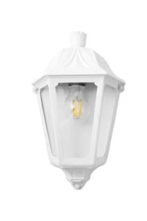 Spedizione Espresso Lanterna Applique da Parete in Resina IESSE Bianco E27 IP55