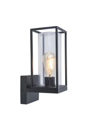 Ultime Pezzi Applique Lampada da Parete FLAIR Nero Opaco E27 Max 40W IP44
