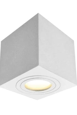 Acquista Ora Plafoniera da Soffitto Quadrata ALMERIA Bianco GU10 Max 7W IP65