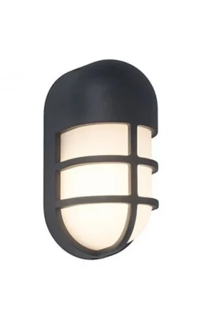 Spedizione Gratuita Applique Lampada da Parete BULLO Grigio Scuro 14,5W 3000K IP54