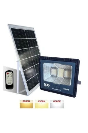 Consegna Rapida Faro Led Con Pannello Solare 170W CCT 3000/4500/6500K Professionale