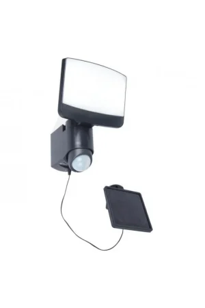 Subito Disponibile Faro con Pannello Solare SUNSHINE Grigio Scuro 7,5W 5000K PIR IP44