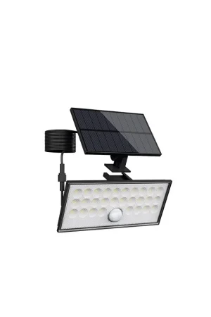 Acquista Ora Faro da Esterno LED Solare 60W 6500K Nero S/Movimento Cavo 3mt IP65