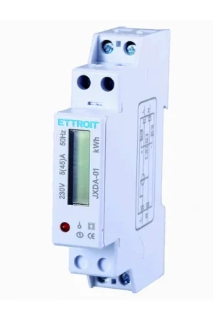 Contatore Energia Elettrica Monofase Su Guida DIN 1 Modulo AC 220V 5(45)A Pagamento Sicuro