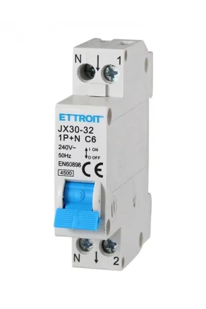 Compra Adesso Ettroit Interruttore Magnetotermico 1P+N 6A 220V 4.5KA JX150640