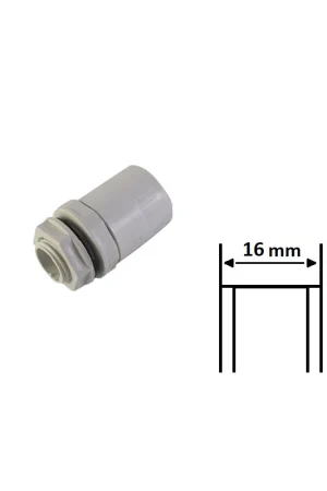 Spedizione Gratuita Raccordo Tubo - Scatola Passo Metrico 16 mm IP65 in PVC Grigio