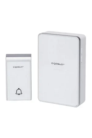 CAMPANELLO SENZA FILI A BATTERIE WIRELESS DIGITALE IP44 PORTE CASA UFFICIO PORTA 150M AIGOSTAR BIANCO-SILVER Reso Gratuito