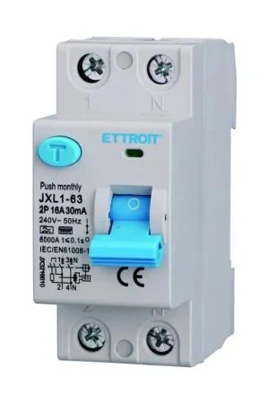 Compra Online Ettroit Interruttore Differenziale Puro CURVA F 2P 16A 30mA 220V-6KA JX3216610