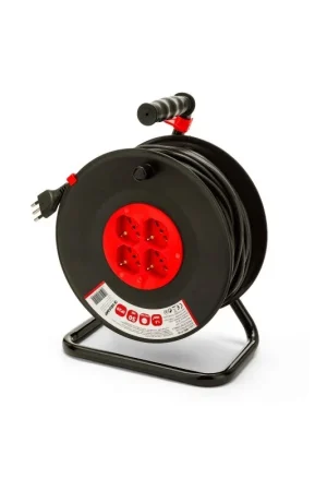 Avvolgicavo Prolunga Elettrica 4 Prese Cavo H05VV-F3G1.5MM2 50 Metri CE Solo Oggi