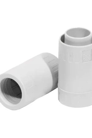 Consegna Rapida Raccordo Tubo Guaina Pari Diametro 25 mm IP65 in PVC Grigio