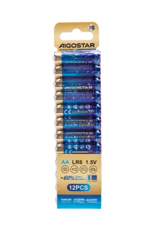Batterie Aigostar AA Stilo 1.5V Confezione da 12 Pile Alcaline Ultima Occasione