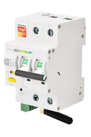 Super Prezzo Ettroit Interruttore Magnetotermico 2P Tuya SmartWiFi Conta Energia 63A ESR3S263