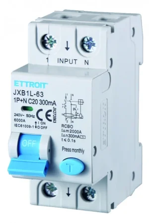 Subito Disponibile Ettroit Magnetotermico Differenziale 1P+N 20A 300mA 220V-6KA JX272063