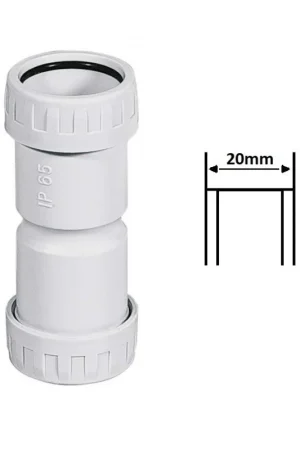 Spedizione Gratuita Raccordo Manicotto Tubo - Tubo 32 mm IP65 in PVC Grigio