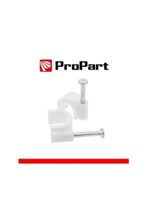 Ultimissimo Modello Chiodini con fermacavo tondo 8mm bianco 100pz
