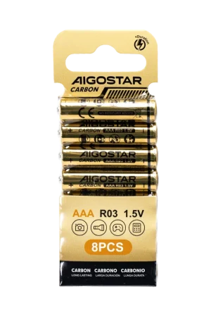 Batterie Aigostar AAA Ministilo Zinco Carbone 1.5V Confezione da 8 Pile Compra Online
