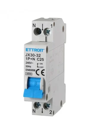 Consegna Rapida Ettroit Interruttore Magnetotermico 1P+N 25A 220V 4.5KA JX152540