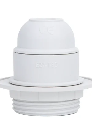 Subito Disponibile Portalampada E27 Bianco 250V in Plastica Con Anello