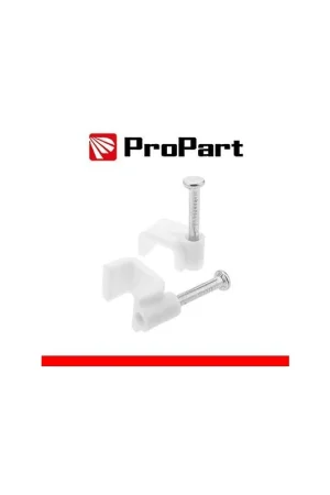 Chiodini con fermacavo piatto 6mm bianco 100pz Occasione Imperdibile