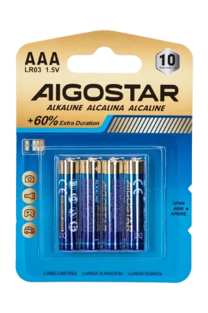 Batterie Aigostar AAA Ministilo 1.5V Confezione da 4 Pile Alcaline Vendita Finale